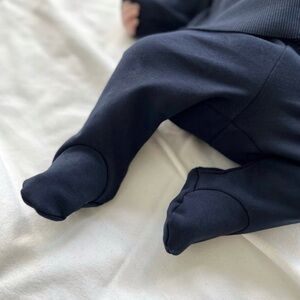 Navy Blue Footed Pants